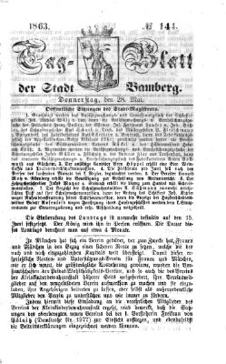 Tag-Blatt der Stadt Bamberg (Bamberger Tagblatt) Donnerstag 28. Mai 1863