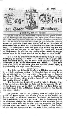 Tag-Blatt der Stadt Bamberg (Bamberger Tagblatt) Samstag 15. August 1863