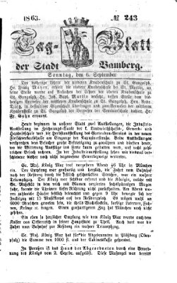 Tag-Blatt der Stadt Bamberg (Bamberger Tagblatt) Sonntag 6. September 1863