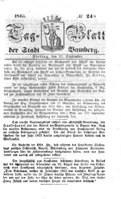 Tag-Blatt der Stadt Bamberg (Bamberger Tagblatt) Freitag 11. September 1863