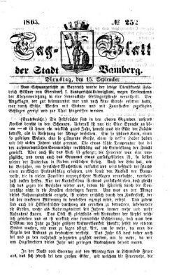 Tag-Blatt der Stadt Bamberg (Bamberger Tagblatt) Dienstag 15. September 1863