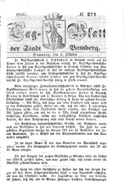 Tag-Blatt der Stadt Bamberg (Bamberger Tagblatt) Sonntag 4. Oktober 1863