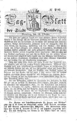 Tag-Blatt der Stadt Bamberg (Bamberger Tagblatt) Montag 19. Oktober 1863