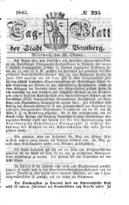 Tag-Blatt der Stadt Bamberg (Bamberger Tagblatt) Mittwoch 28. Oktober 1863