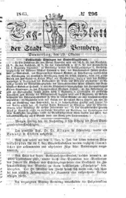 Tag-Blatt der Stadt Bamberg (Bamberger Tagblatt) Donnerstag 29. Oktober 1863