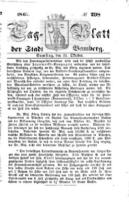 Tag-Blatt der Stadt Bamberg (Bamberger Tagblatt) Samstag 31. Oktober 1863