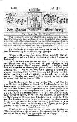 Tag-Blatt der Stadt Bamberg (Bamberger Tagblatt) Freitag 13. November 1863