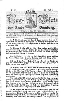 Tag-Blatt der Stadt Bamberg (Bamberger Tagblatt) Montag 23. November 1863