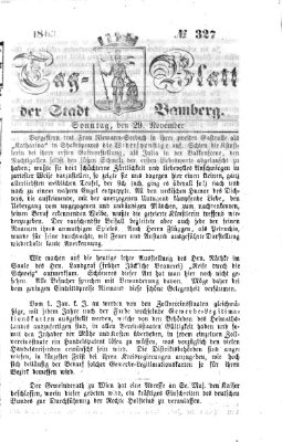 Tag-Blatt der Stadt Bamberg (Bamberger Tagblatt) Sonntag 29. November 1863