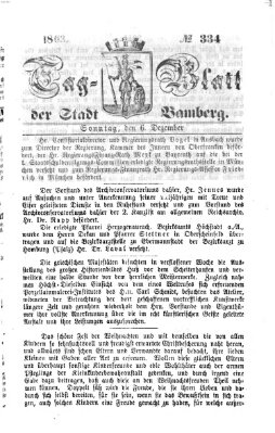 Tag-Blatt der Stadt Bamberg (Bamberger Tagblatt) Sonntag 6. Dezember 1863