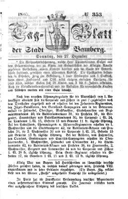 Tag-Blatt der Stadt Bamberg (Bamberger Tagblatt) Sonntag 27. Dezember 1863