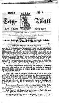 Tag-Blatt der Stadt Bamberg (Bamberger Tagblatt) Freitag 1. Januar 1864