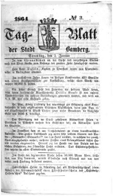 Tag-Blatt der Stadt Bamberg (Bamberger Tagblatt) Sonntag 3. Januar 1864