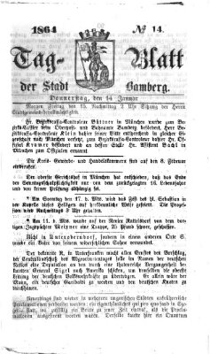 Tag-Blatt der Stadt Bamberg (Bamberger Tagblatt) Donnerstag 14. Januar 1864