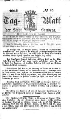 Tag-Blatt der Stadt Bamberg (Bamberger Tagblatt) Mittwoch 20. Januar 1864