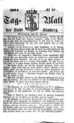 Tag-Blatt der Stadt Bamberg (Bamberger Tagblatt) Mittwoch 27. Januar 1864