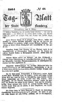 Tag-Blatt der Stadt Bamberg (Bamberger Tagblatt) Dienstag 8. März 1864