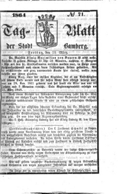 Tag-Blatt der Stadt Bamberg (Bamberger Tagblatt) Freitag 11. März 1864