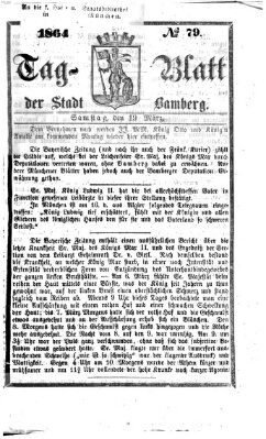 Tag-Blatt der Stadt Bamberg (Bamberger Tagblatt) Samstag 19. März 1864