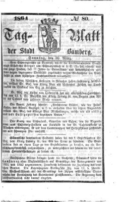 Tag-Blatt der Stadt Bamberg (Bamberger Tagblatt) Sonntag 20. März 1864