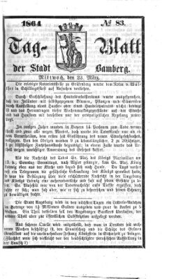 Tag-Blatt der Stadt Bamberg (Bamberger Tagblatt) Mittwoch 23. März 1864