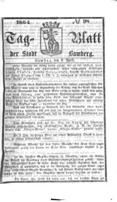 Tag-Blatt der Stadt Bamberg (Bamberger Tagblatt) Samstag 9. April 1864