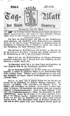 Tag-Blatt der Stadt Bamberg (Bamberger Tagblatt) Sonntag 24. April 1864