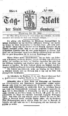 Tag-Blatt der Stadt Bamberg (Bamberger Tagblatt) Montag 13. Juni 1864