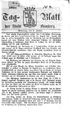 Tag-Blatt der Stadt Bamberg (Bamberger Tagblatt) Montag 9. Januar 1865