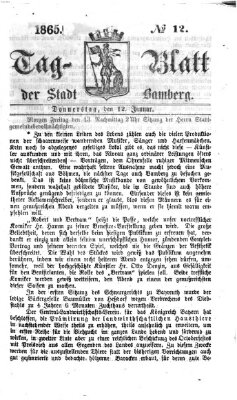 Tag-Blatt der Stadt Bamberg (Bamberger Tagblatt) Donnerstag 12. Januar 1865