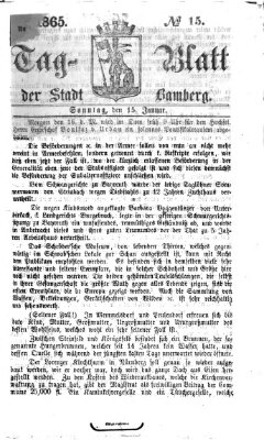 Tag-Blatt der Stadt Bamberg (Bamberger Tagblatt) Sonntag 15. Januar 1865