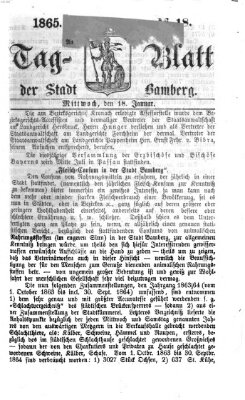 Tag-Blatt der Stadt Bamberg (Bamberger Tagblatt) Mittwoch 18. Januar 1865