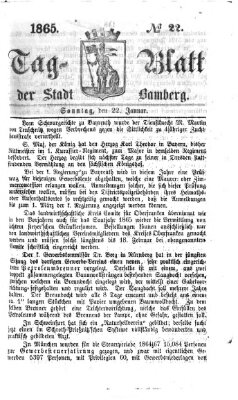 Tag-Blatt der Stadt Bamberg (Bamberger Tagblatt) Sonntag 22. Januar 1865