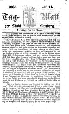 Tag-Blatt der Stadt Bamberg (Bamberger Tagblatt) Dienstag 24. Januar 1865