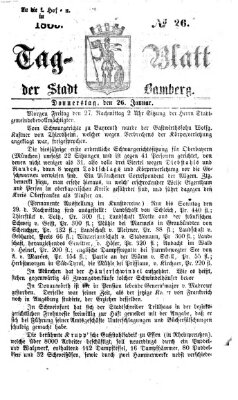 Tag-Blatt der Stadt Bamberg (Bamberger Tagblatt) Donnerstag 26. Januar 1865