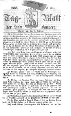 Tag-Blatt der Stadt Bamberg (Bamberger Tagblatt) Samstag 4. Februar 1865