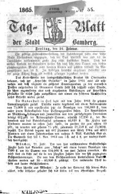 Tag-Blatt der Stadt Bamberg (Bamberger Tagblatt) Freitag 24. Februar 1865