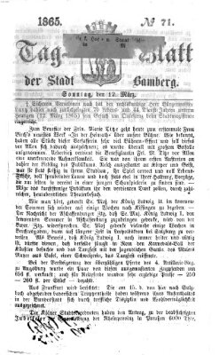 Tag-Blatt der Stadt Bamberg (Bamberger Tagblatt) Sonntag 12. März 1865