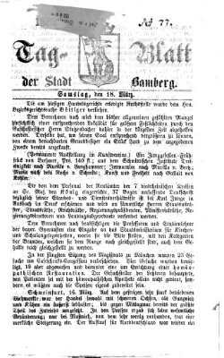 Tag-Blatt der Stadt Bamberg (Bamberger Tagblatt) Samstag 18. März 1865