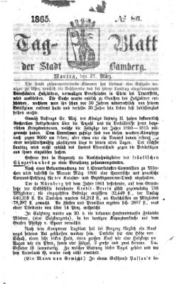 Tag-Blatt der Stadt Bamberg (Bamberger Tagblatt) Montag 27. März 1865