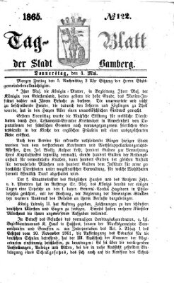 Tag-Blatt der Stadt Bamberg (Bamberger Tagblatt) Donnerstag 4. Mai 1865