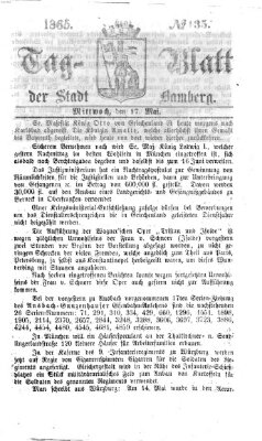 Tag-Blatt der Stadt Bamberg (Bamberger Tagblatt) Mittwoch 17. Mai 1865