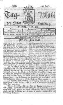 Tag-Blatt der Stadt Bamberg (Bamberger Tagblatt) Sonntag 28. Mai 1865