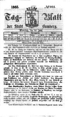 Tag-Blatt der Stadt Bamberg (Bamberger Tagblatt) Montag 19. Juni 1865