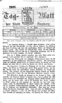 Tag-Blatt der Stadt Bamberg (Bamberger Tagblatt) Donnerstag 22. Juni 1865