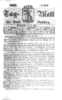 Tag-Blatt der Stadt Bamberg (Bamberger Tagblatt) Mittwoch 5. Juli 1865