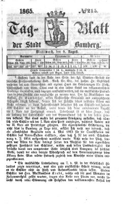 Tag-Blatt der Stadt Bamberg (Bamberger Tagblatt) Mittwoch 9. August 1865