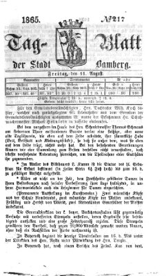 Tag-Blatt der Stadt Bamberg (Bamberger Tagblatt) Freitag 11. August 1865