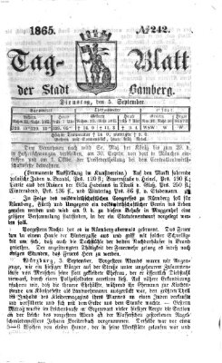 Tag-Blatt der Stadt Bamberg (Bamberger Tagblatt) Dienstag 5. September 1865