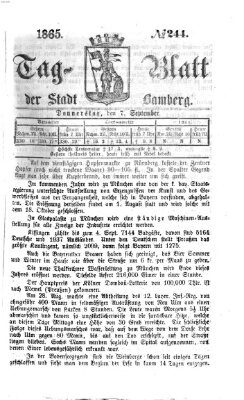 Tag-Blatt der Stadt Bamberg (Bamberger Tagblatt) Donnerstag 7. September 1865